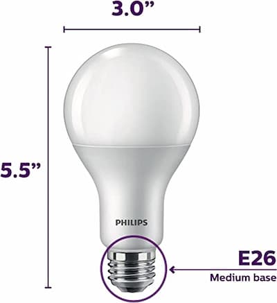 Hight, weight and Length of A21 light bulb. A19 vs A21