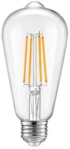 St19 LED Edison bulb showing its shape and internal structure 